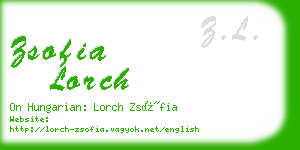 zsofia lorch business card